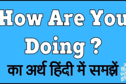 How Are You Doing Meaning in Hindi